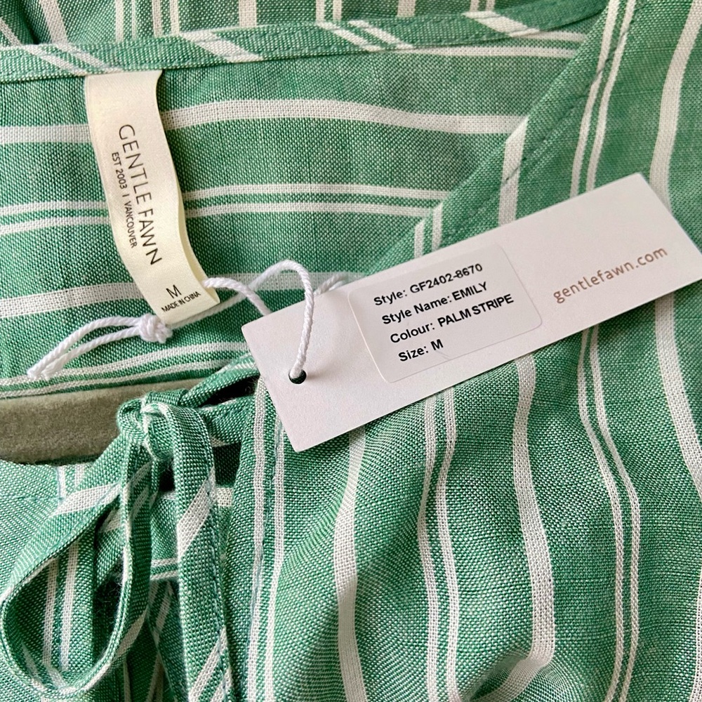 Gentle Fawn Striped Long Sleeve Dress, Long Sleeve Striped Dress, Lined Size: M - Picture 7 of 13
